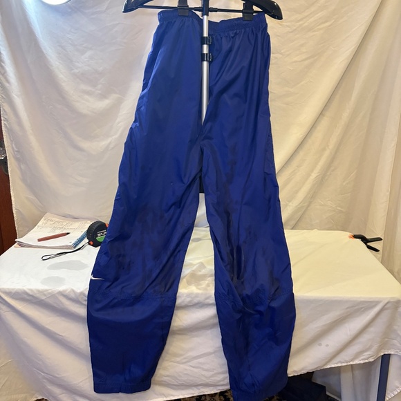 Vintage Nike Parachute Pants Mens Large Blue Drawstring Silver Tag Ankle Zip - Picture 6 of 10